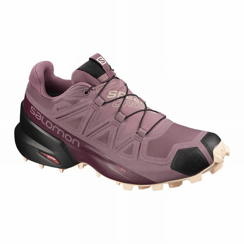 Salomon SPEEDCROSS 5 GORE-TEX Zapatillas Trail Running Mujer - Burdeos / Negras - Colombia (86571-KS